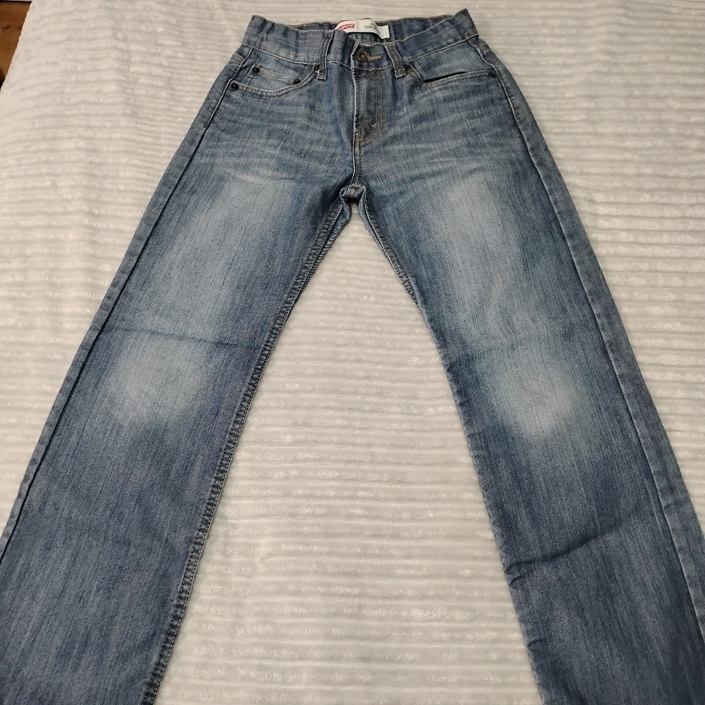 Levi's 514 Straight Fit Adjustable Waistband Jeans Boys Size 12 Regular